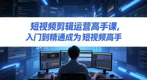短视频剪辑运营高手课，入门到精通成为短视频高手-问小徐资源库