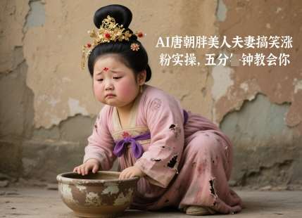 AI唐朝胖美人夫妻搞笑涨粉实操，五分钟教会你-问小徐资源库
