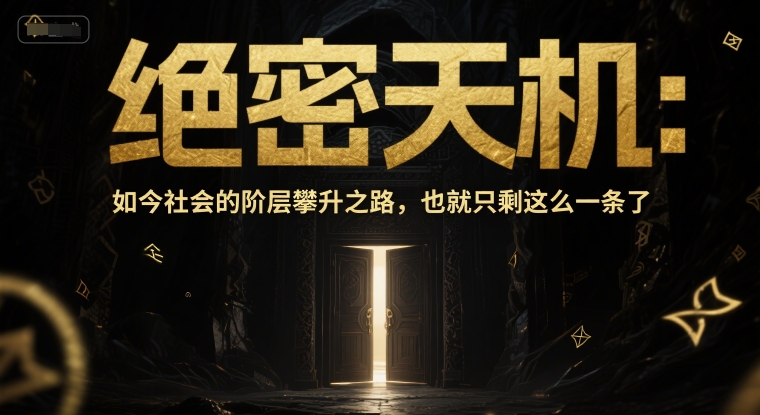 付费文章：绝密天机：如今社会的阶层攀升之路，也就只剩这么一条了-问小徐资源库