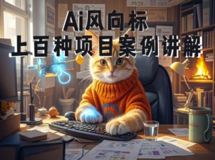 Ai风向标-附100种项目案例玩法-0基础小白到大神ai视频商业应用教学-问小徐资源库