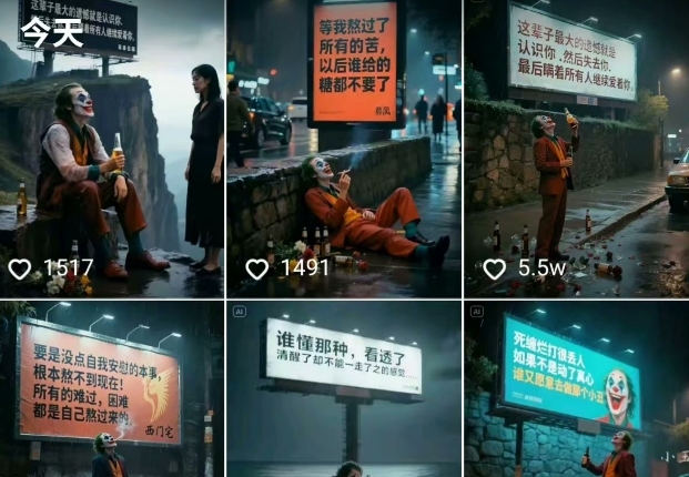图片[2]-一条视频竟然15W赞！用AI制作小丑自嘲扎心文案视频，当下非常火爆的短视频流量神器-问小徐资源库