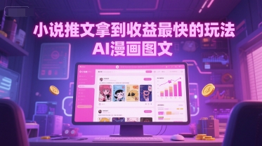 小说推文拿到收益最快的玩法，AI漫画图文-问小徐资源库