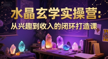 水晶玄学实操营：从兴趣到收入的闭环打造课-问小徐资源库