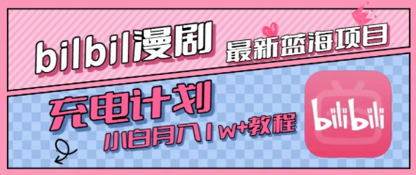 最新蓝海项目，B站充电计划，小白也能月入1w+-问小徐资源库