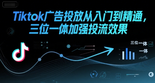 Tiktok广告投放从入门到精通，三位一体加强投流效果-问小徐资源库