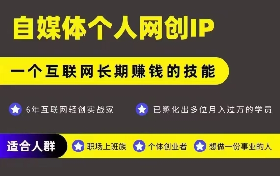 网创类公众号项目，自媒体个人网创IP，强IP强变现，操作一辈子-问小徐资源库