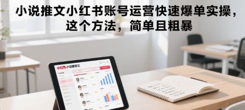 小说推文小红书账号运营快速爆单实操，这个方法，简单且粗暴-问小徐资源库