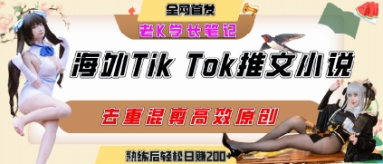 海外tiktok小说推文暴力项目，高停留率，高转化率，上手后一天搞顿饭钱不是问题-问小徐资源库