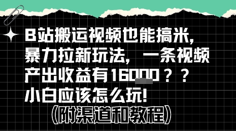 b站掘金计划？搬运视频也能挣拉新的收益，小白应该怎么玩！-问小徐资源库
