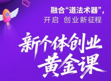 新个体创业黄金课：道法术器四维抢占2025红利-问小徐资源库