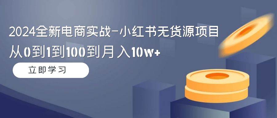 （9169期）2024全新电商实战-小红书无货源项目：从0到1到100到月入10w+-问小徐资源库