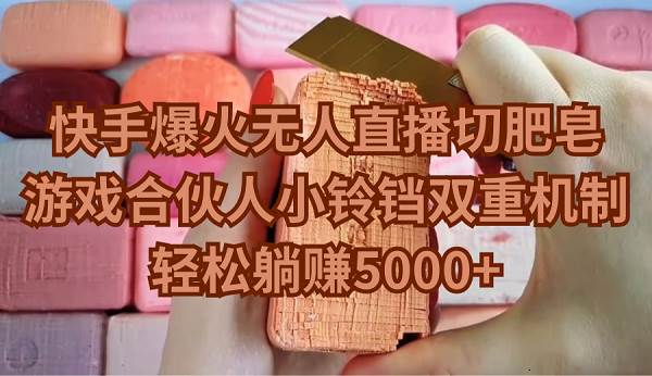 （9177期）快手爆火无人直播切肥皂，游戏合伙人小铃铛双重机制，轻松躺赚5000+-问小徐资源库