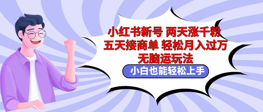 （9239期）小红书新号两天涨千粉五天接商单轻松月入过万 无脑搬运玩法 小白也能轻…-问小徐资源库