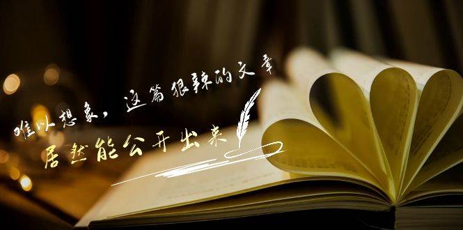 （9258期）某付费文章《难以 想象，这篇狠辣的文章，居然能公开出来》-问小徐资源库