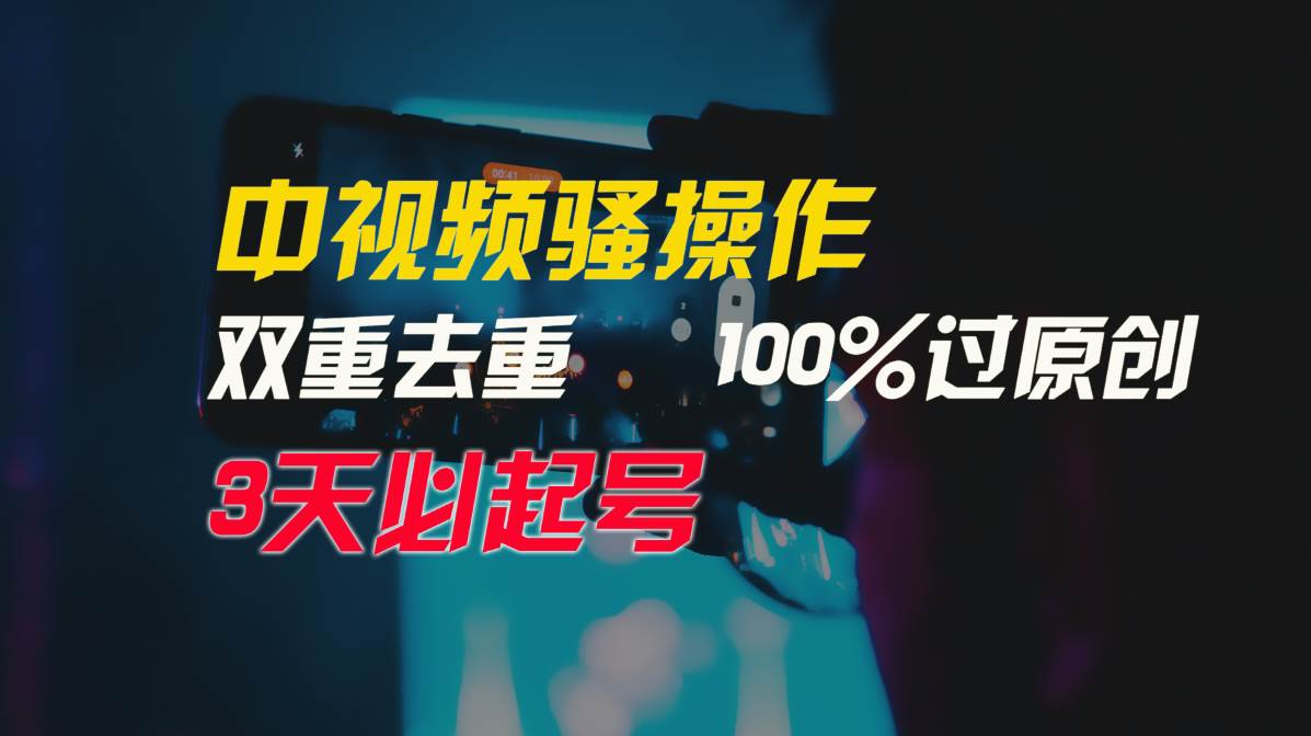 （9649期）中视频骚操作，双重去重100%过原创，3天比必起号，简单无脑，月入3W+-问小徐资源库