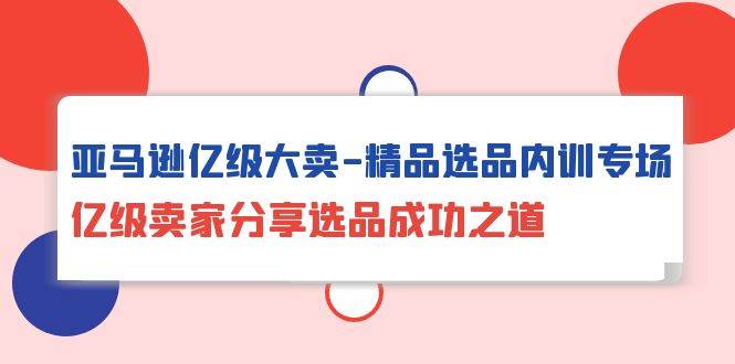 （10034期）亚马逊亿级大卖-精品选品内训专场，亿级卖家分享选品成功之道-问小徐资源库