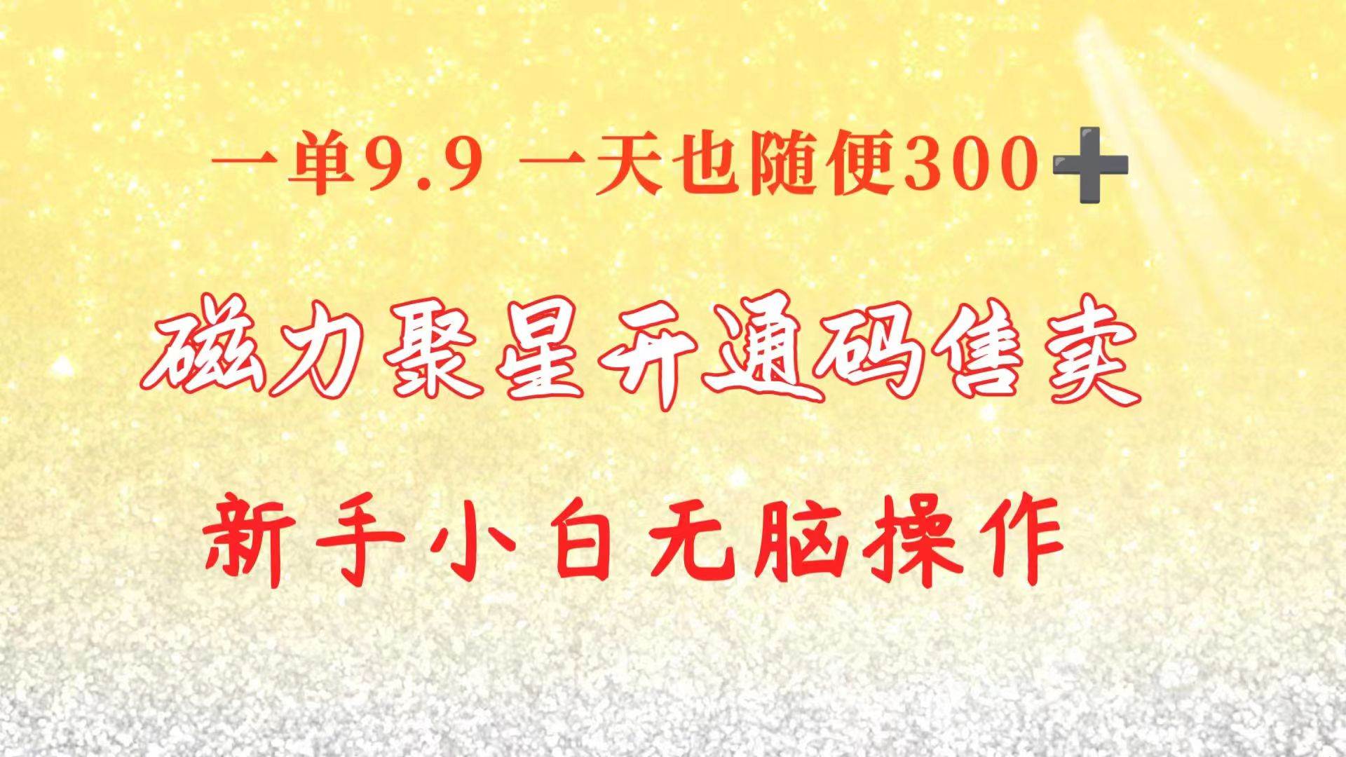 （10519期）快手磁力聚星码信息差 售卖  一单卖9.9  一天也轻松300+ 新手小白无脑操作-问小徐资源库