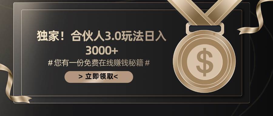 （10727期）游戏合伙人3.0，日入3000+，无限扩大的蓝海项目-问小徐资源库