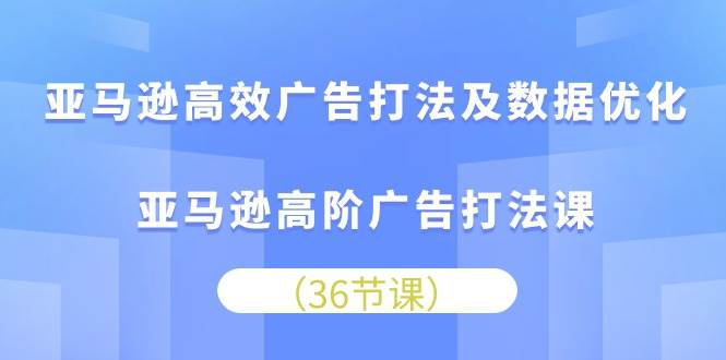 （10649期）亚马逊 高效广告打法及数据优化，亚马逊高阶广告打法课（36节）-问小徐资源库