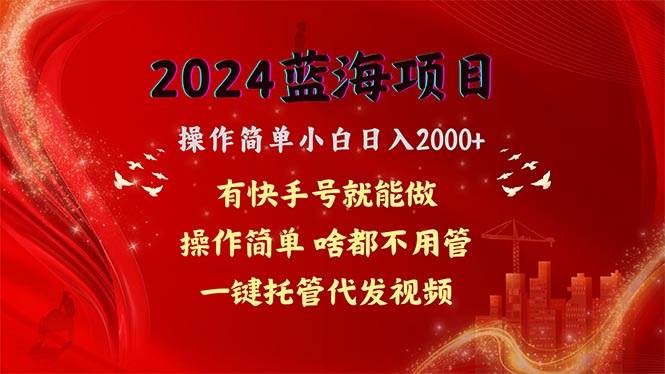 （10693期）2024蓝海项目，网盘拉新，操作简单小白日入2000+，一键托管代发视频，…-问小徐资源库