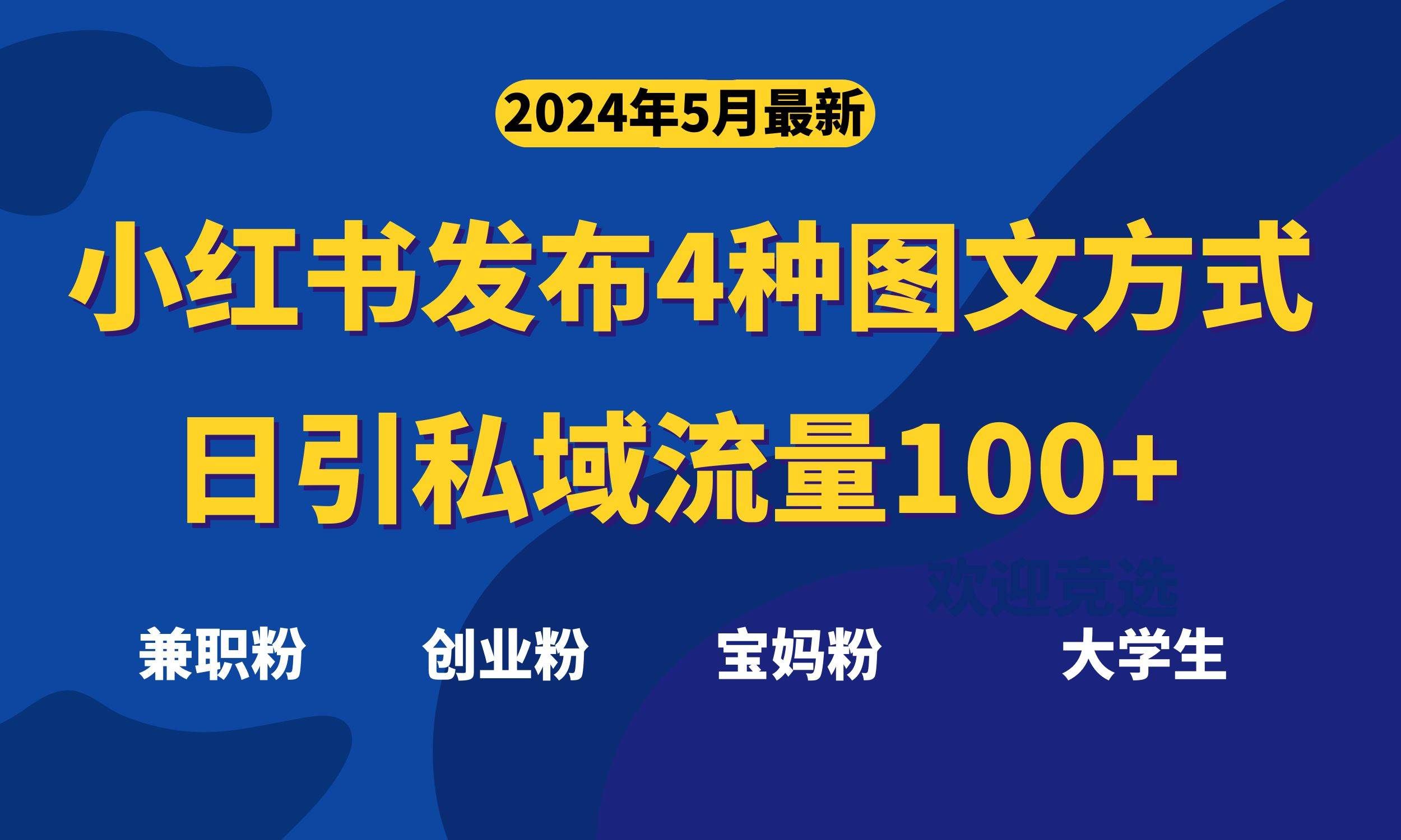 （10677期）最新小红书发布这四种图文，日引私域流量100+不成问题，-问小徐资源库