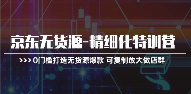 （11303期）京东无货源-精细化特训营，0门槛打造无货源爆款 可复制放大做店群-问小徐资源库