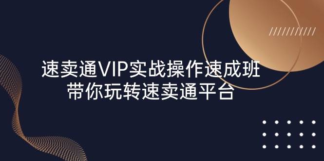 （10935期）速卖通 VIP实战操作-速成班，带你玩转速卖通平台（23节）-问小徐资源库