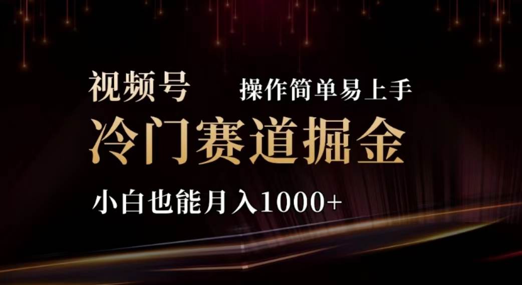 （11378期）2024视频号冷门赛道掘金，操作简单轻松上手，小白也能月入1000+-问小徐资源库