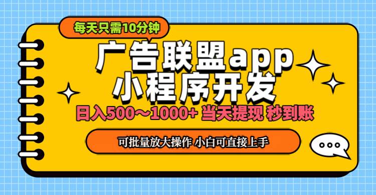 （11645期）小程序开发 广告赚钱 日入500~1000+ 小白轻松上手！-问小徐资源库