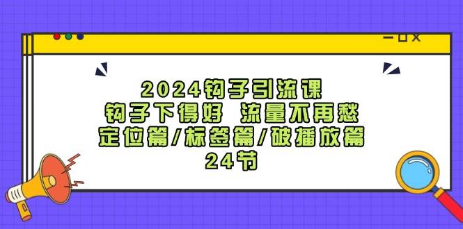 （12097期）2024钩子·引流课：钩子下得好 流量不再愁，定位篇/标签篇/破播放篇/24节-问小徐资源库