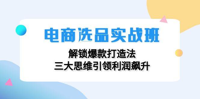（12398期）电商选品实战班：解锁爆款打造法，三大思维引领利润飙升-问小徐资源库