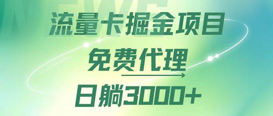 （12321期）流量卡掘金代理，日躺赚3000+，变现暴力，多种推广途径-问小徐资源库