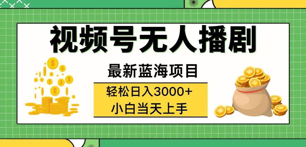 （12128期）视频号无人播剧，轻松日入3000+，最新蓝海项目，拉爆流量收益，多种变…-问小徐资源库