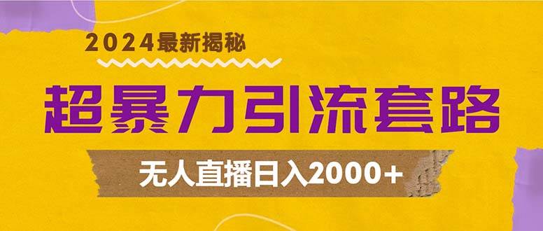 （12800期）超暴力引流套路，无人直播日入2000+-问小徐资源库