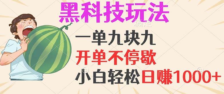 （13046期）黑科技玩法，一单利润9.9，一天轻松100单，日赚1000＋的项目，小白看完…-问小徐资源库