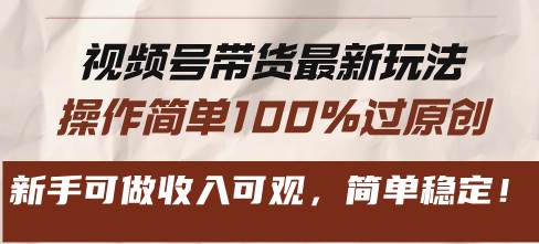 （13337期）视频号带货最新玩法，操作简单100%过原创，新手可做收入可观，简单稳定！-问小徐资源库