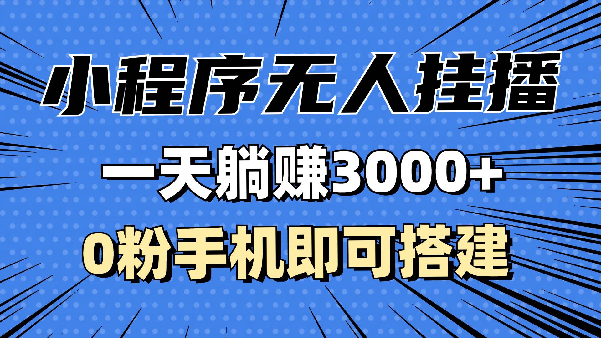 （13210期）抖音小程序无人直播，一天躺赚3000+，0粉手机可搭建，不违规不限流，小…-问小徐资源库