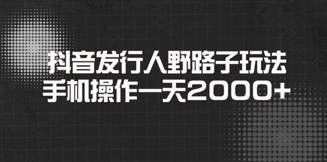 （14068期）抖音发行人野路子玩法，手机操作一天2000+-问小徐资源库