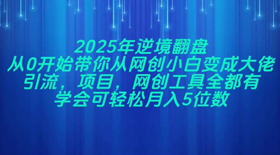 （14473期）2025年逆境翻盘，从0开始带你从网创小白变成大佬，引流，项目，网创工…-问小徐资源库