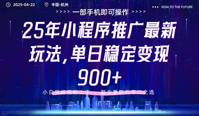 （14494期）25年小程序推广最新玩法，单日稳定变现900+，小白轻松上手-问小徐资源库