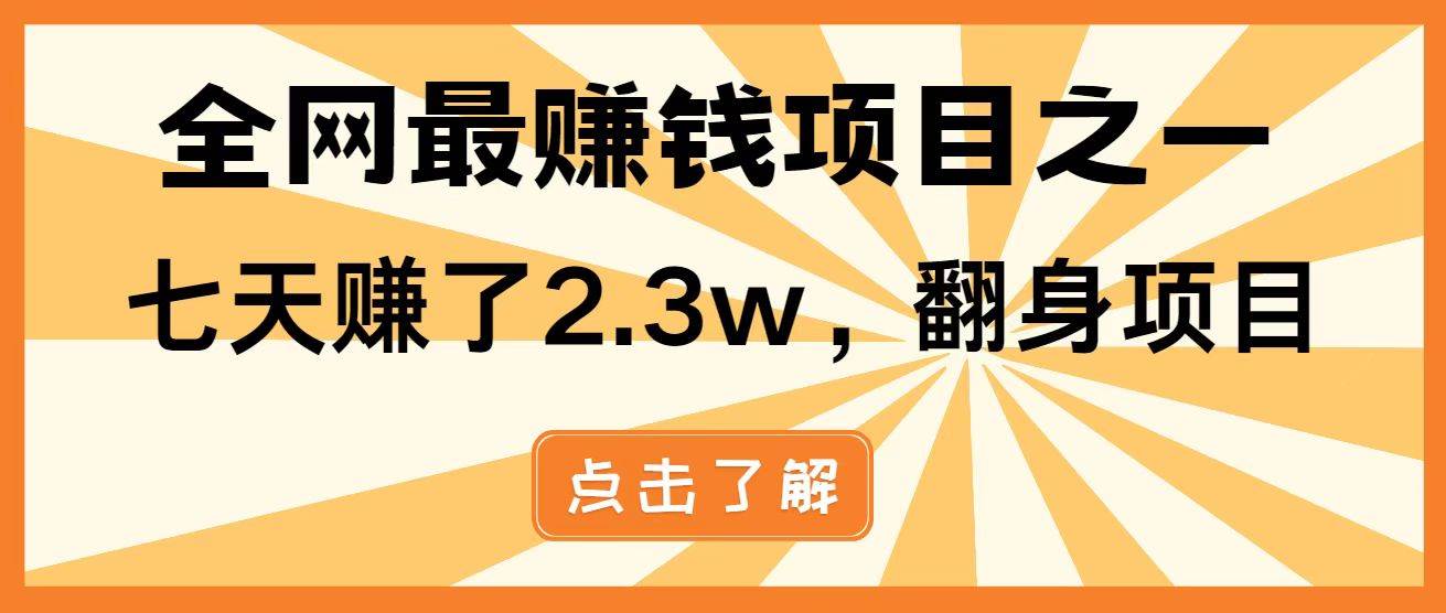 （14481期）暴利项目，每天被动收益1500+，长期管道收益！0成本自己做老板！-问小徐资源库