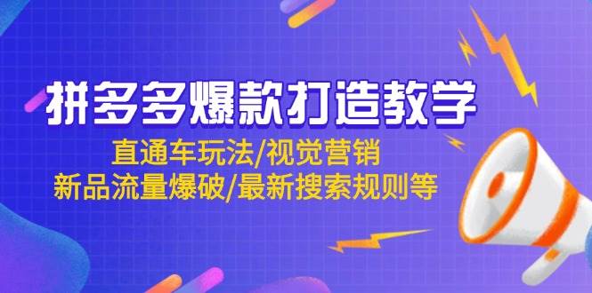 （14681期）拼多多爆款打造教学：直通车玩法/视觉营销/新品流量爆破/最新搜索规则等-问小徐资源库