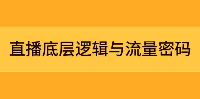（14695期）直播底层逻辑与流量密码：定位模型+案例拆解，急速流承接与数据优化全攻略-问小徐资源库