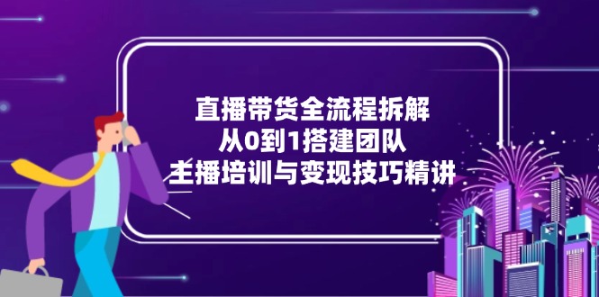 （15004期）直播带货全流程拆解：从0到1搭建团队，主播培训与变现技巧精讲-问小徐资源库