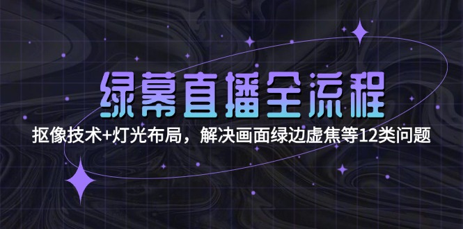 （15044期）绿幕直播全流程：抠像技术+灯光布局，解决画面绿边虚焦等12类问题-问小徐资源库