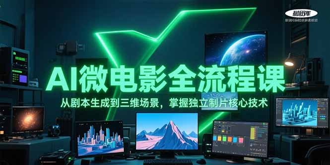 （15195期）AI微电影全流程课，从剧本生成到三维场景，掌握独立制片核心技术-问小徐资源库