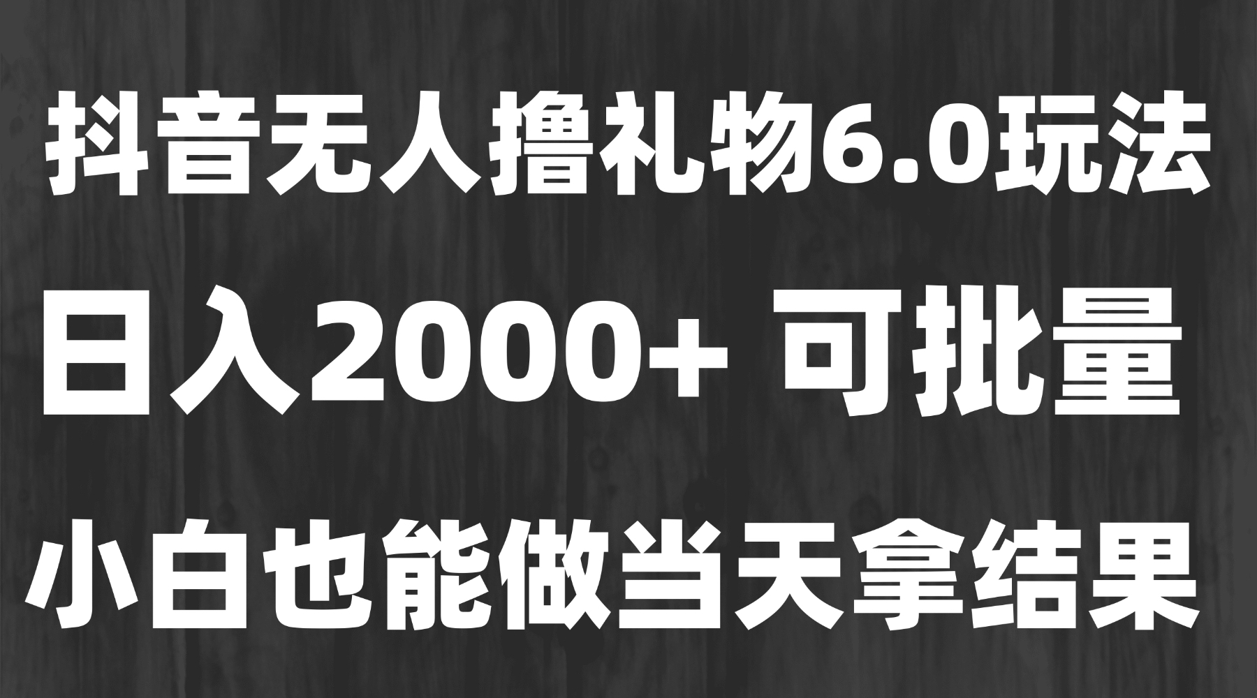 （15250期）最新风口暴力撸金技术，无人撸礼物，长期稳定 一天收益2000+，小白当天…-问小徐资源库