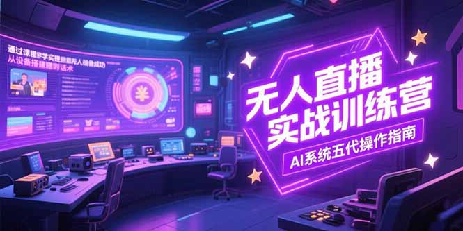 （15315期）无人直播实操训练营，从设备搭建到话术，AI系统五代操作指南(7月更新)-问小徐资源库