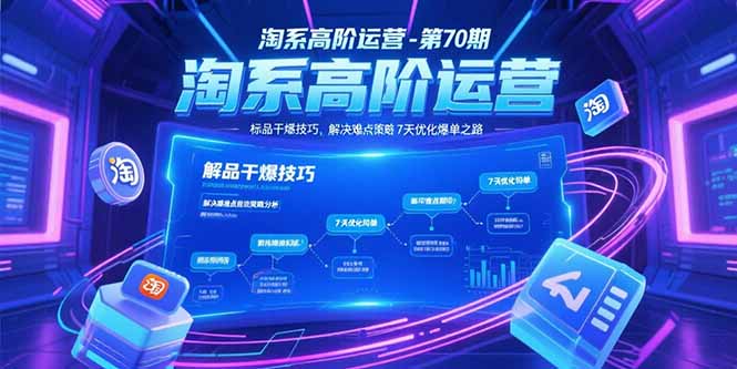 （15307期）淘系高阶运营-第70期，标品干爆技巧，解决难点策略，大佬操盘方法-问小徐资源库