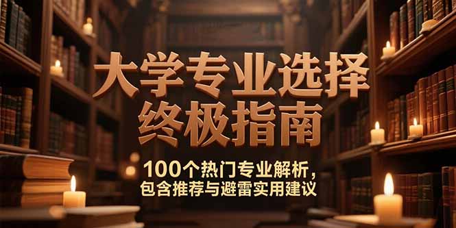（15261期）付费文：大学专业选择终极指南,100个热门专业解析,包含推荐与避雷实用建议-问小徐资源库